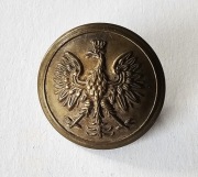 Polski guzik wojskowy wzór 1928 sygnowanie „SF W”