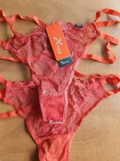 Stringi czerwone para xl /xxl koronka 