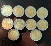 Zestaw monet 2 euro okolicznościowe