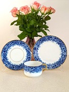 Filiżanka trio Hutschenreuther Hohenberg 1901/1933 r. kobaltowe kwiaty