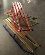 Sanki metalowo drewniane mocne na kulig