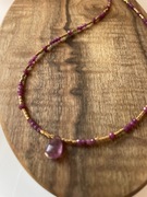 Naszyjnik choker z rubinami