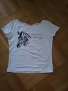 Koszulka tshirt Orsay 34 XS biały  bluzka 24 hm