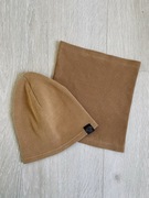 Komplet dziecięcy jesienny czapka komin w prążek prążkowany