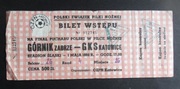 BILET KOLEKCJONERSKI GÓRNIK ZABRZE - GKS KATOWICE STADION ŚLĄSKI CHORZÓW