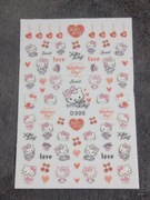 Naklejki na paznokcie samoprzylepne sanrio hello kitty