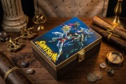Szkatułka Saintseiya, anime, na biżuterię, na karty, drewno, 17x12 cm