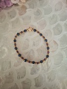 Bransoletka handmade z naturalnych kamieni hematyt granat noc kairu