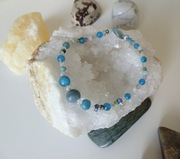 Bransoletka z kamieni Apatyt Kwarc Agat Turkus Podnosi poziom energii