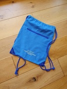 Worek plecak niebieski z kieszonką 43x34 cm