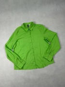 Piękna damska zielona bawełniana koszula wygodna przewiewna 