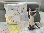 Poszewka na poduszkę patchwork z twoich ubranek dziecięcych - pamiątka 