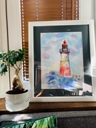 Obraz ręcznie malowany akwarelowy. 