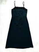 Czarna elegancka sukienka wyjściowa wieczorowa