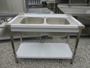 Nowy Zlew Gastronomiczny 2 Komorowy Z Półką 120/60/85