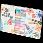 Markery Flamastry Akrylowe 20 sztuk zestaw kamyczki