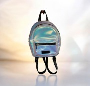 Srebrno fioletowy markowy mini plecak damski Kendal+Kylie kameleon