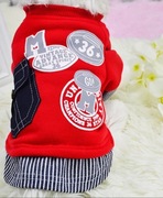  Bluza z efektem wystającej koszuli dla psa r. S