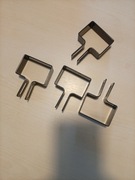 Obejmy do ogrodzenia panelowego do słupka 4x6 cm - 4 szt.