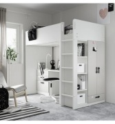 Łóżko na antresoli, białe, IKEA