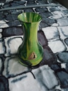 Ręcznie dmuchany wazon -Glasgalerie Bad Malente-.Szklo artystyczne.