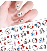 Manicure świetne mini naklejki na paznokcie tipsy micky hello kitty love 