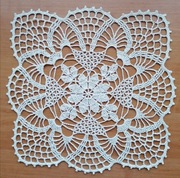 SERWETKA SZYDEŁKOWA PODKŁADKA 27x27 CM ECRU 