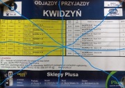 Kwidzyn-Malbork.Duży rozkład jazdy PKP . Plakat .13,12,2008 rok. Polecam 
