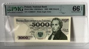 Banknot 5000 złotych 1982 seria A UNC PMG 66 EPQ! Pierwsza seria!