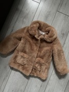 Nowy brązowy ciepły płaszcz dziecięcy z kieszeniami H&M 98