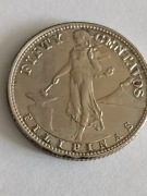 50 centavos 1944 S Filipiny/USA srebro