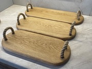 Deski do krojenia, patera, 40cm dekoracyjne do serwowania, ozdobna, dębowa,
