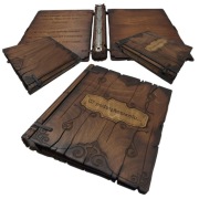 Księga Gości Menu Drewniany Segregator A4 Prezent z Dedykacją wesele