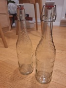 Butelka szklana z korkiem z metalowym pałąkiem (750 ml) - 2 szt.