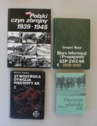 1077 Zbiór 4 Książek Wojennych o AK : Polski czyn zbrojny 1939 - 1945