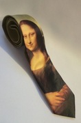 Eksluzywny Krawat z Mona Lisą - Sztuka na Co Dzień! Krawat Vintage