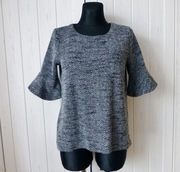 Loft dzianinowa bluzka z krótkim rękawem w jodełkę M