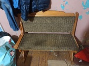 Stare Siedzisko Ława Drewniana Z Obiciem Idealna Na Działkę TANIO!!