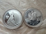 20 zł zestaw dwóch monet sokół beatyfikacja papieża Jana Pawła 2 