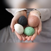 BAMBOO CHARCOAL facial sponge - gąbka KONJAC !