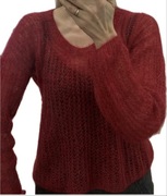 Sweter damski oversize S/M, moher z jedwabiem