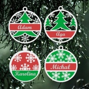 Personalizowana Bombka Choinkowa. Imienna Ozdoba Świąteczna (Na Zamówienie)