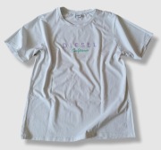 Diesel T-shirt koszulka krótki rękaw bawełna biała XL 