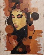 Otulona ciszą obraz ręcznie malowany 40x50 cm