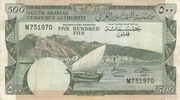 Jemen Południowy - Południowa Arabia 500 filsów 1967 P.2b Rzadki