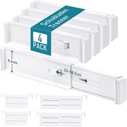separatory do szuflad 8 szt regulowane organizer biały ABS