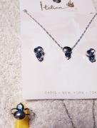 Komplet Wisiorek na Łańcuszku Kolczyki Pierścionek r. 16