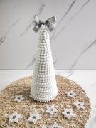 Ręcznie robiona choinka z miękkiej włóczki w stylu boho skandynawskim  