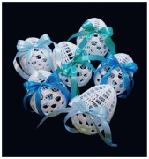 Ręcznie robione jajka szydełkowe 6 szt. | dekoracja wielkanocna | handmade