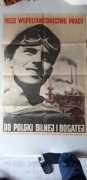 Stary duży plakat propagandowy